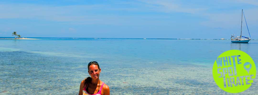 woman, sailboat, cristal clear water